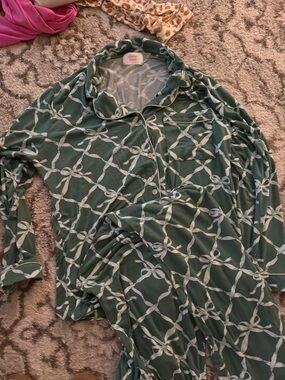 In My Sundays Green and Blue Bows Pajamas